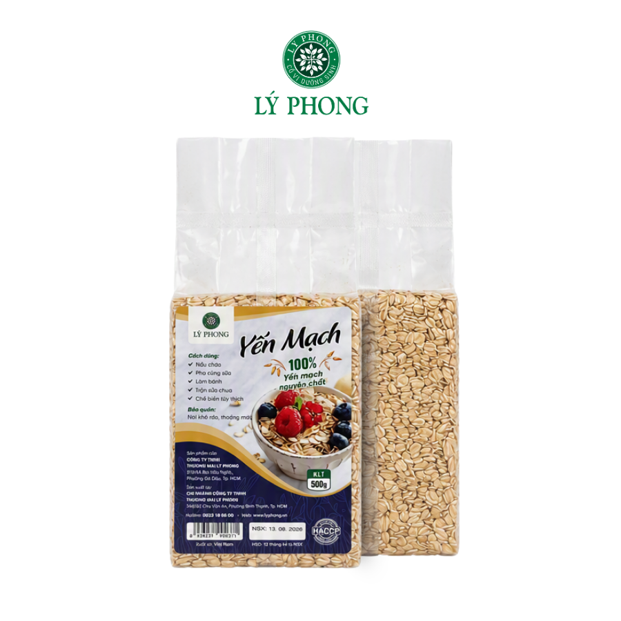 Yến mạch nguyên chất - Túi 500 gram